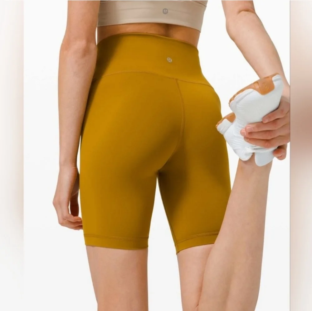 lululemon athletica Mustard Yellow Athletic Shorts - Picture 3 of 9
